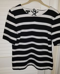 Talbots Black and White Shirt